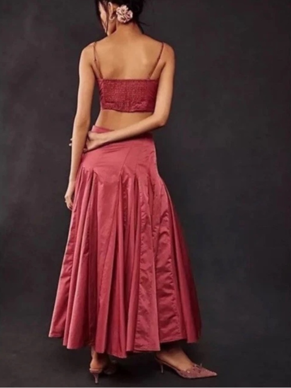 Free People Mya Set Rose Pink Sz 2 - Picture 3 of 16